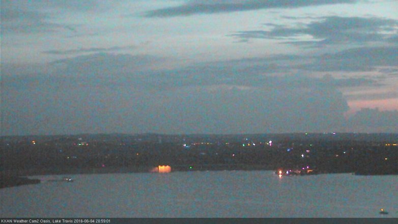 Lake Travis webcam, June 4, 2016 8:10 PM CT