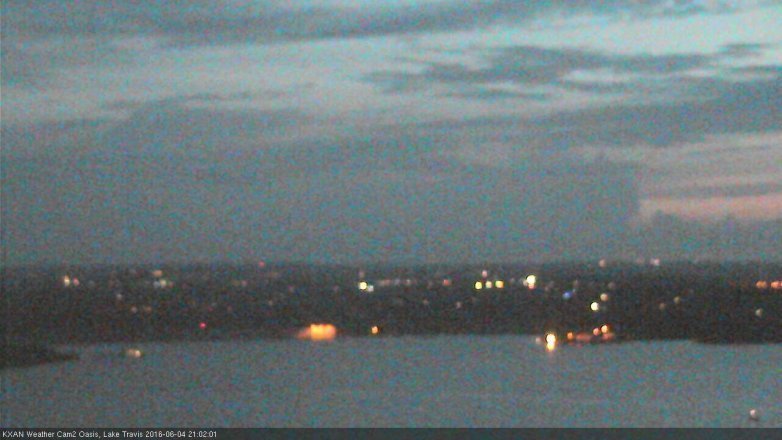 Lake Travis webcam, June 4, 2016 8:15 PM CT