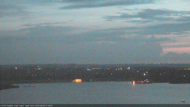 Lake Travis webcam, June 4, 2016 8:25 PM CT
