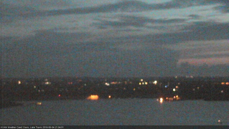 Lake Travis webcam, June 4, 2016 8:30 PM CT