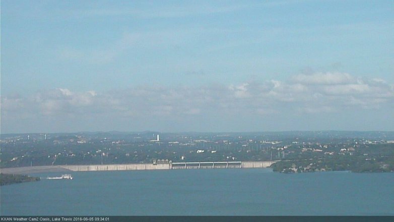 Lake Travis webcam, June 5, 2016 9:00 AM CT