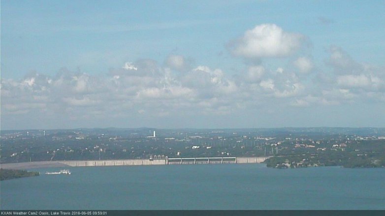 Lake Travis webcam, June 5, 2016 9:30 AM CT