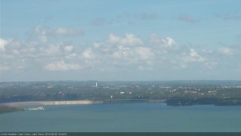 Lake Travis webcam, June 5, 2016 9:40 AM CT