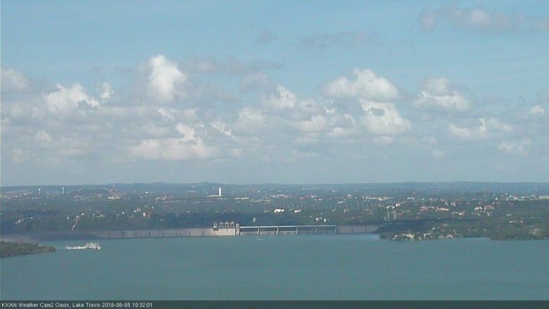 Lake Travis webcam, June 5, 2016 10:00 AM CT