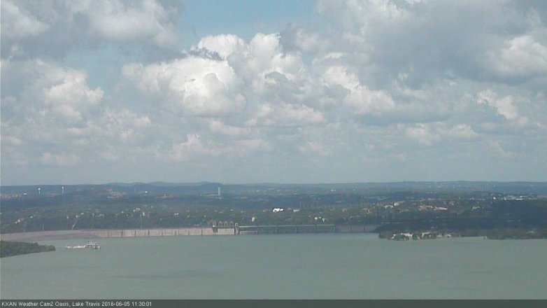 Lake Travis webcam, June 5, 2016 10:40 AM CT