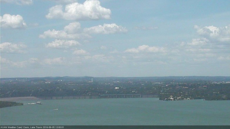 Lake Travis webcam, June 5, 2016 12:05 PM CT