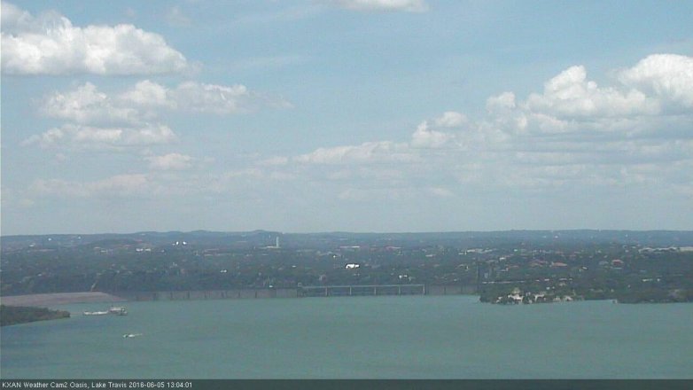 Lake Travis webcam, June 5, 2016 12:20 PM CT