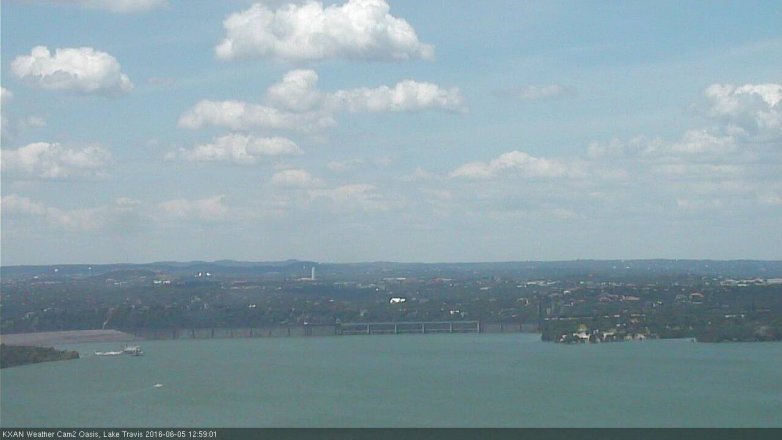 Lake Travis webcam, June 5, 2016 12:30 PM CT