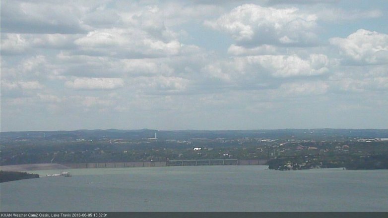 Lake Travis webcam, June 5, 2016 12:40 PM CT