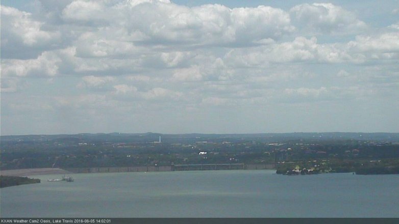Lake Travis webcam, June 5, 2016 1:10 PM CT
