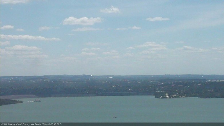 Lake Travis webcam, June 5, 2016 2:25 PM CT