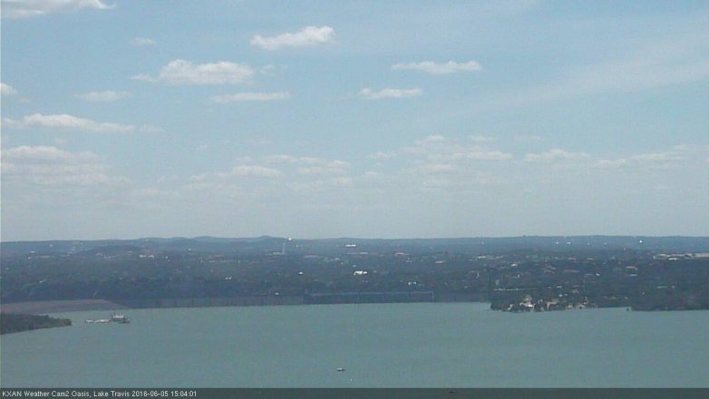 Lake Travis webcam, June 5, 2016 2:35 PM CT