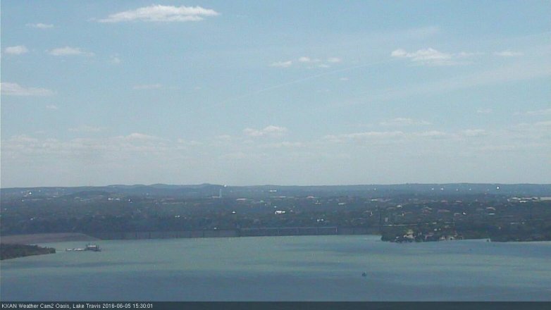 Lake Travis webcam, June 5, 2016 2:40 PM CT