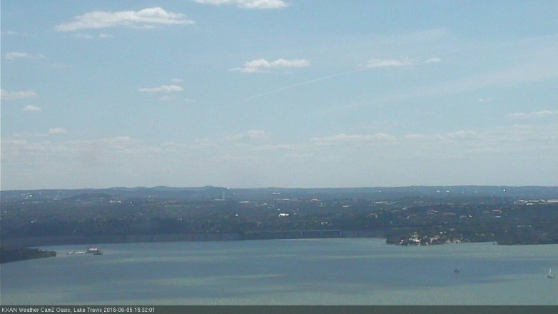 Lake Travis webcam, June 5, 2016 3:00 PM CT