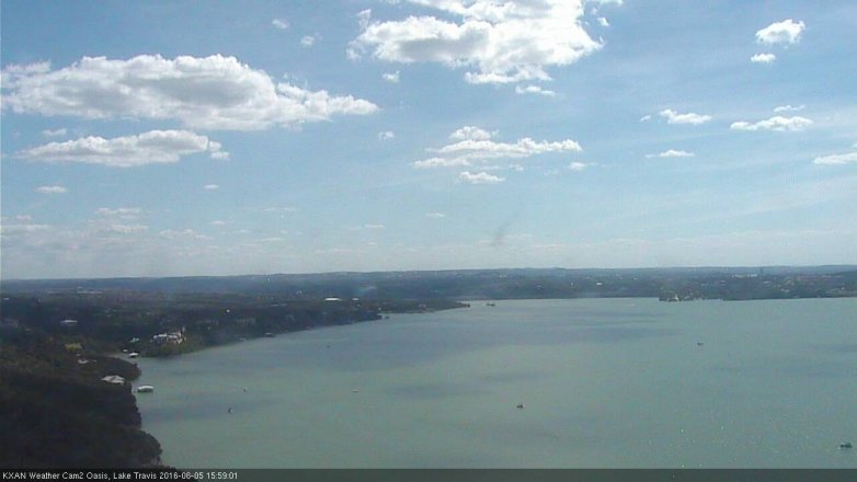 Lake Travis webcam, June 5, 2016 3:10 PM CT