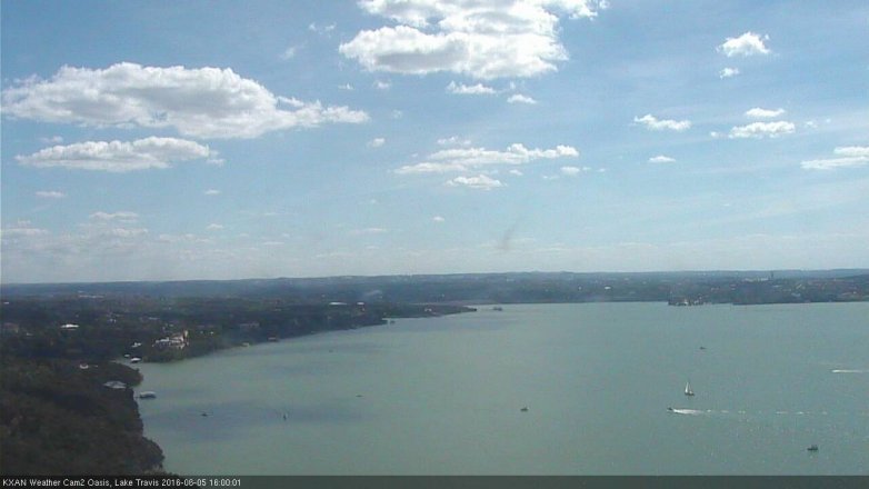 Lake Travis webcam, June 5, 2016 3:20 PM CT