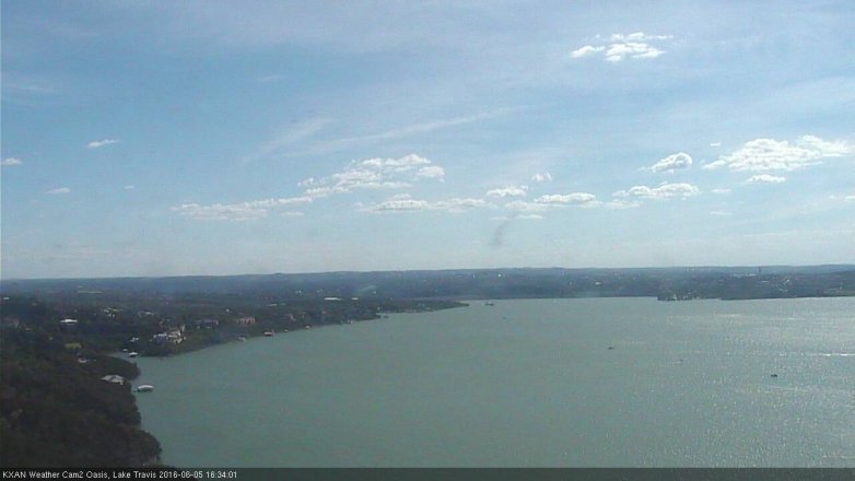 Lake Travis webcam, June 5, 2016 3:50 PM CT