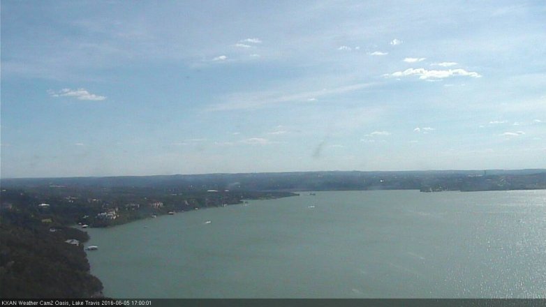 Lake Travis webcam, June 5, 2016 4:05 PM CT