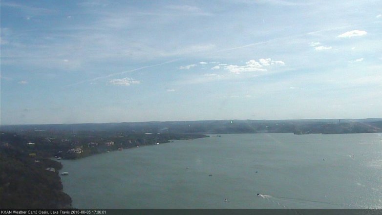 Lake Travis webcam, June 5, 2016 4:55 PM CT