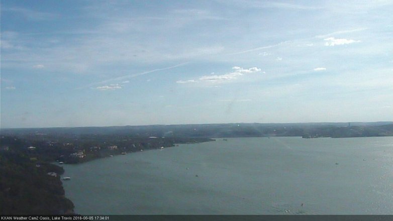 Lake Travis webcam, June 5, 2016 5:00 PM CT