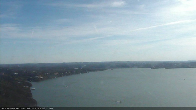Lake Travis webcam, June 5, 2016 5:25 PM CT