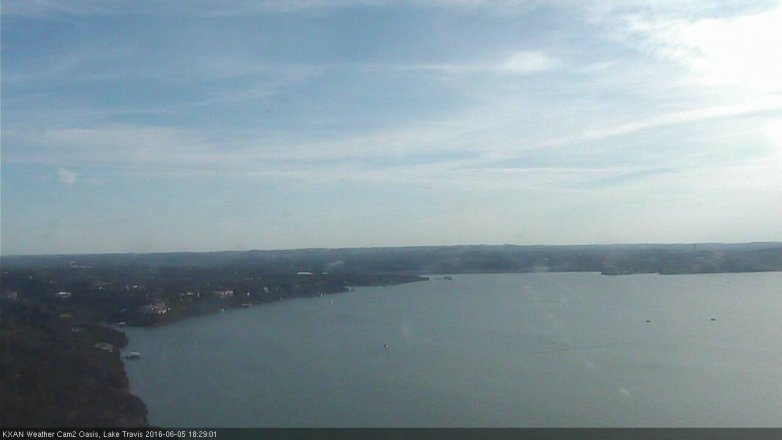 Lake Travis webcam, June 5, 2016 5:40 PM CT