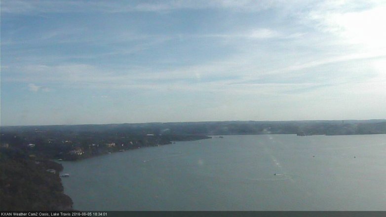 Lake Travis webcam, June 5, 2016 5:50 PM CT