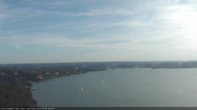 Lake Travis webcam, June 5, 2016 6:05 PM CT