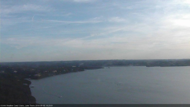 Lake Travis webcam, June 5, 2016 6:40 PM CT