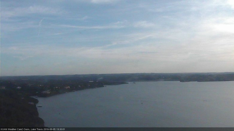 Lake Travis webcam, June 5, 2016 6:50 PM CT