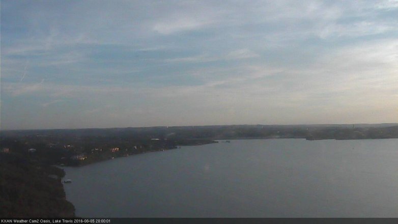 Lake Travis webcam, June 5, 2016 7:15 PM CT