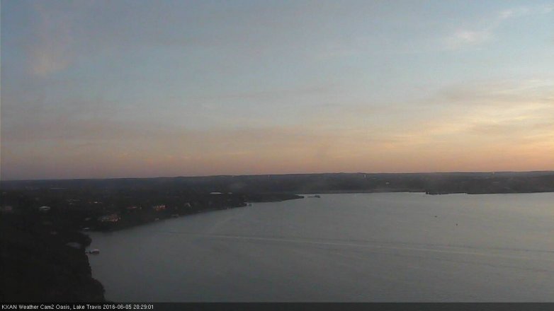 Lake Travis webcam, June 5, 2016 7:40 PM CT