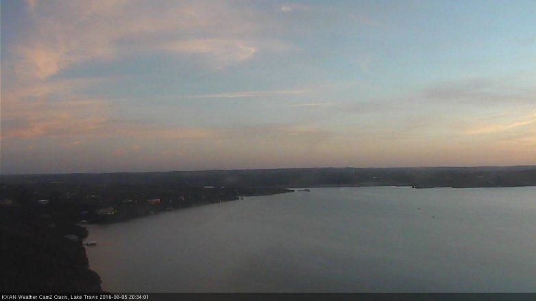 Lake Travis webcam, June 5, 2016 7:45 PM CT