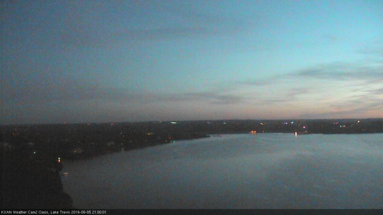 Lake Travis webcam, June 5, 2016 8:05 PM CT