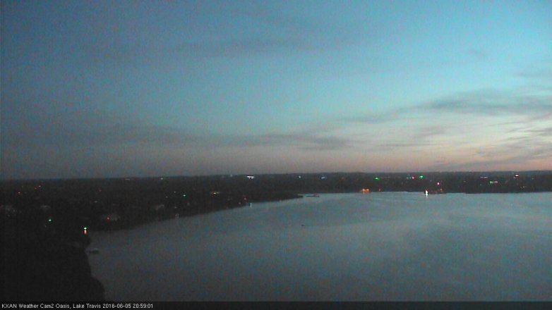 Lake Travis webcam, June 5, 2016 8:15 PM CT