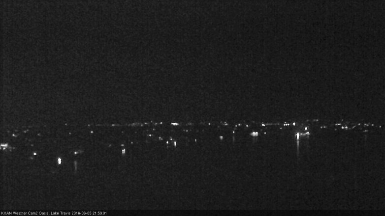 Lake Travis webcam, June 5, 2016 9:25 PM CT