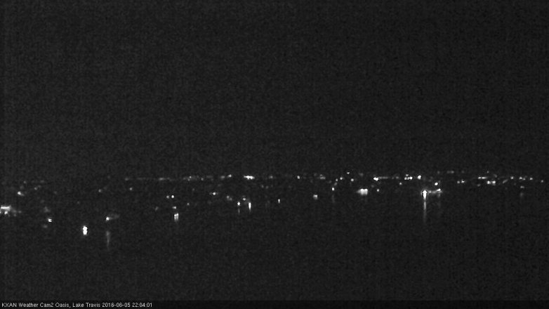 Lake Travis webcam, June 5, 2016 9:30 PM CT