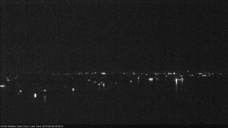 Lake Travis webcam, June 5, 2016 11:10 PM CT