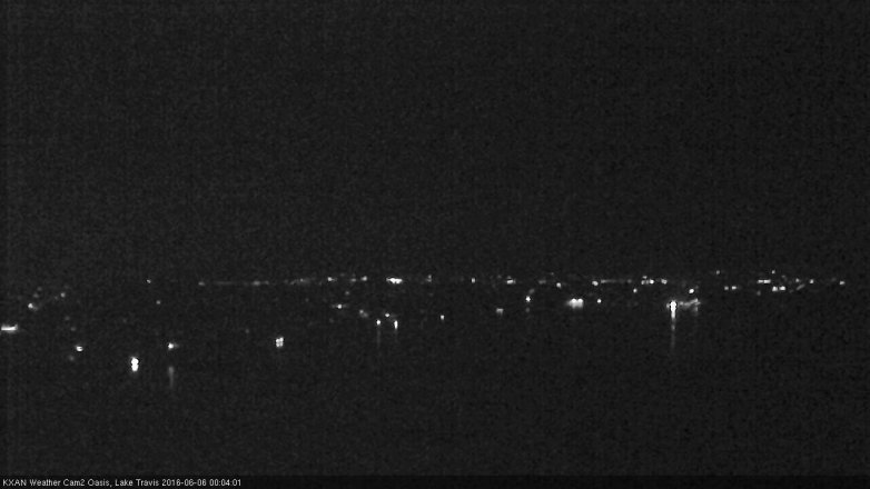 Lake Travis webcam, June 5, 2016 11:25 PM CT