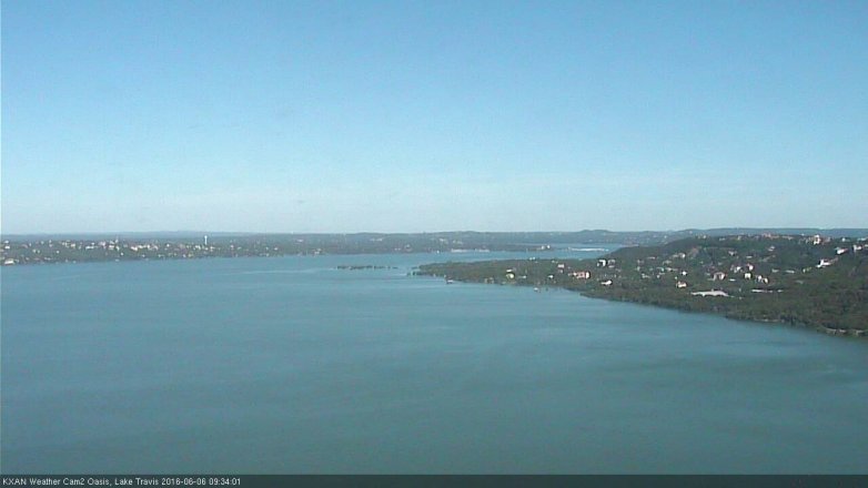 Lake Travis webcam, June 6, 2016 9:05 AM CT