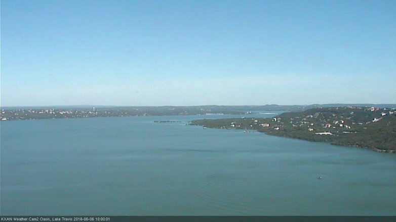 Lake Travis webcam, June 6, 2016 9:30 AM CT