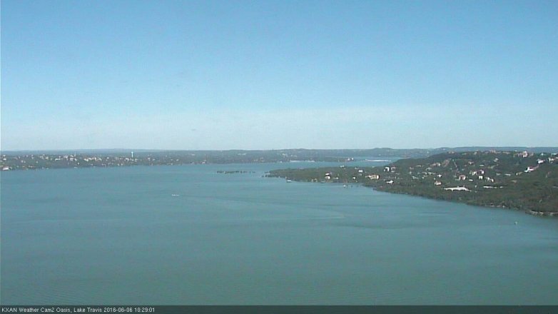 Lake Travis webcam, June 6, 2016 9:40 AM CT