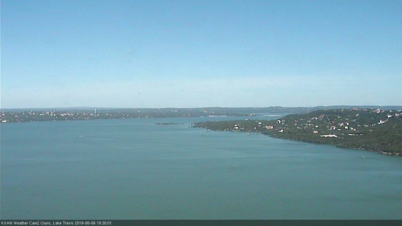 Lake Travis webcam, June 6, 2016 9:45 AM CT