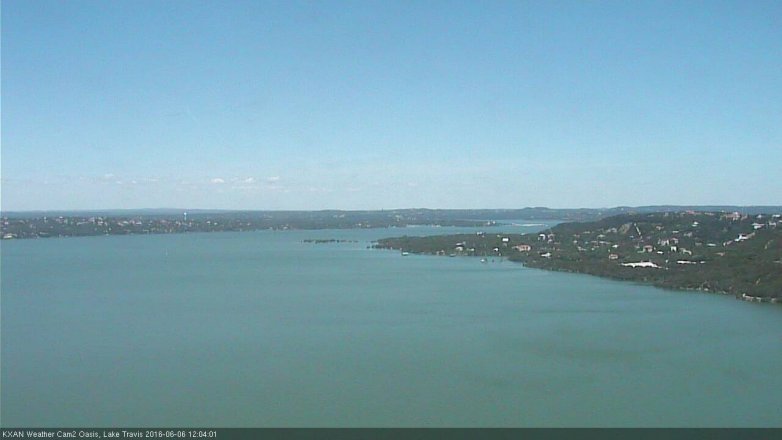 Lake Travis webcam, June 6, 2016 11:30 AM CT