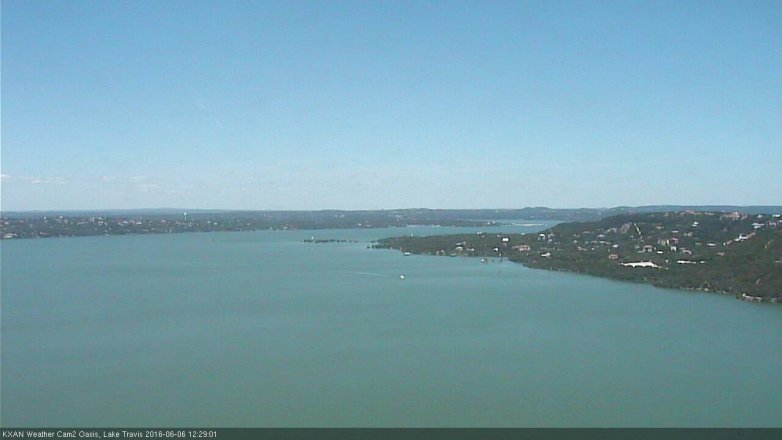 Lake Travis webcam, June 6, 2016 12:00 PM CT