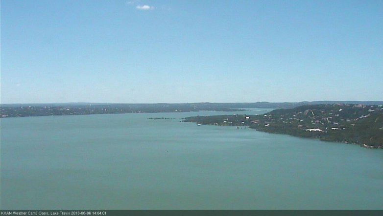 Lake Travis webcam, June 6, 2016 1:10 PM CT