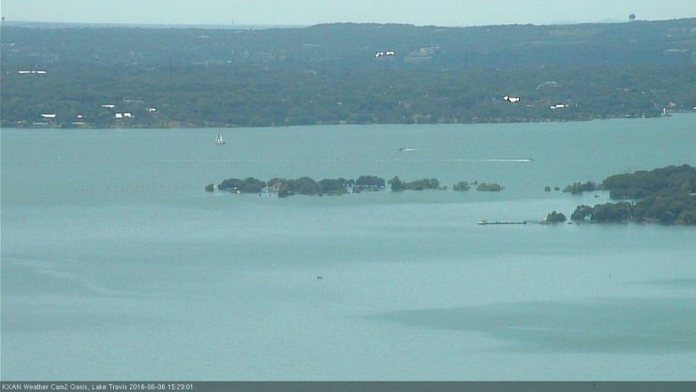 Lake Travis webcam, June 6, 2016 2:40 PM CT