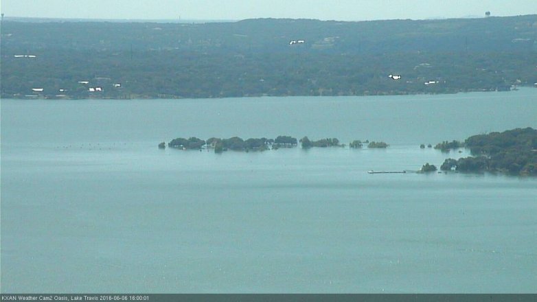 Lake Travis webcam, June 6, 2016 3:25 PM CT