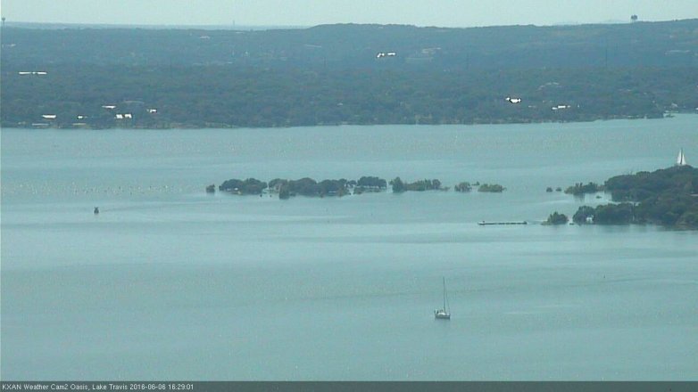 Lake Travis webcam, June 6, 2016 3:45 PM CT