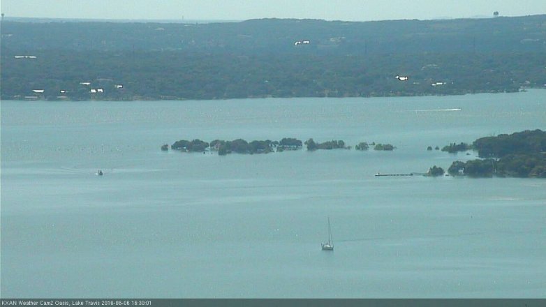 Lake Travis webcam, June 6, 2016 3:55 PM CT